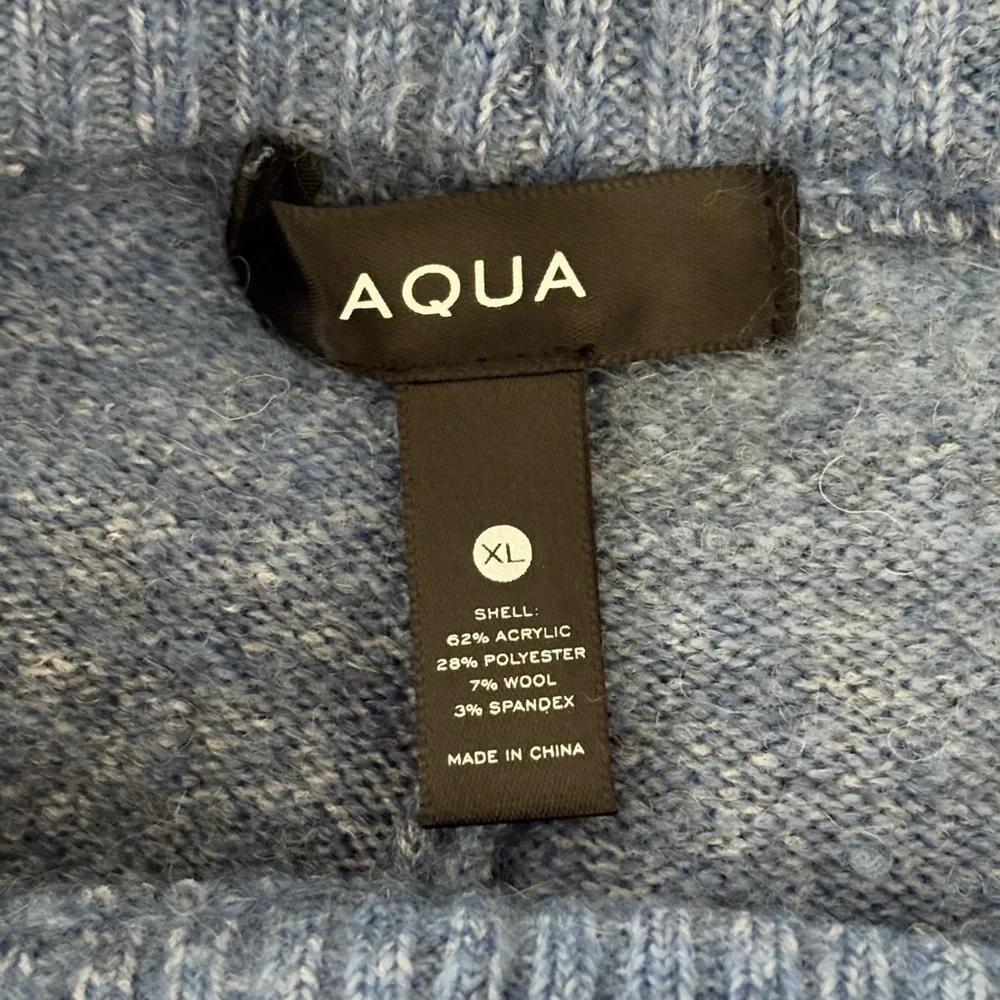 Aqua Womens Blue Wool Blend Periwinkle Comfy Jogger Pants Loungewear Size XL